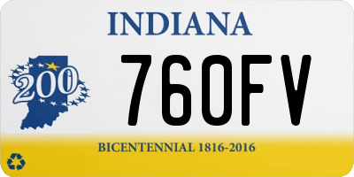 IN license plate 760FV