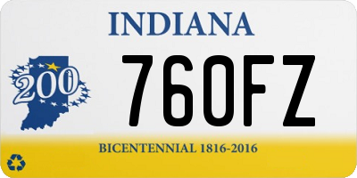 IN license plate 760FZ