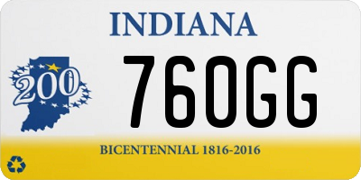 IN license plate 760GG