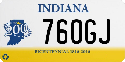 IN license plate 760GJ