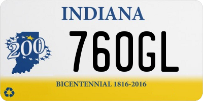 IN license plate 760GL