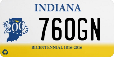 IN license plate 760GN