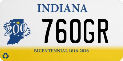 IN license plate 760GR