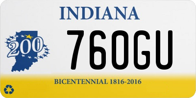 IN license plate 760GU