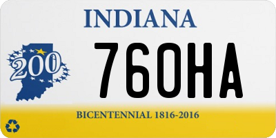 IN license plate 760HA