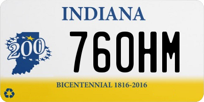 IN license plate 760HM