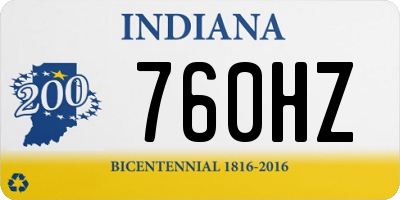 IN license plate 760HZ