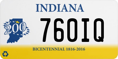 IN license plate 760IQ