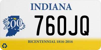 IN license plate 760JQ