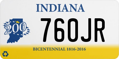 IN license plate 760JR