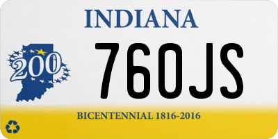 IN license plate 760JS