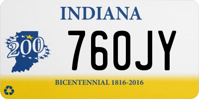 IN license plate 760JY