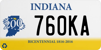 IN license plate 760KA