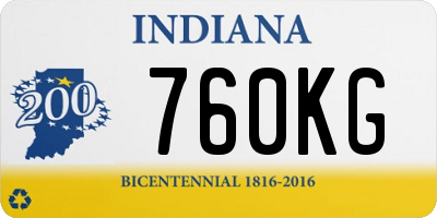 IN license plate 760KG