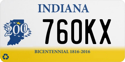 IN license plate 760KX
