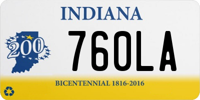 IN license plate 760LA