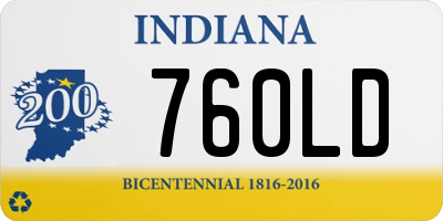 IN license plate 760LD