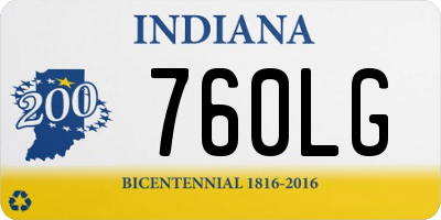 IN license plate 760LG