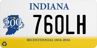 IN license plate 760LH