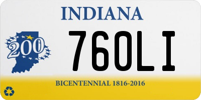 IN license plate 760LI