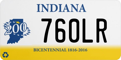 IN license plate 760LR