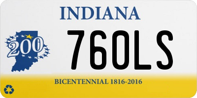 IN license plate 760LS