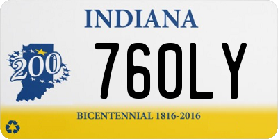 IN license plate 760LY