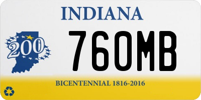 IN license plate 760MB