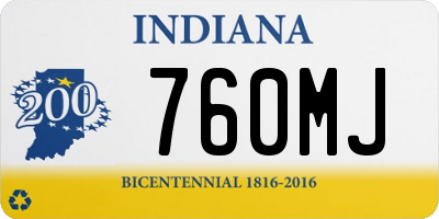 IN license plate 760MJ