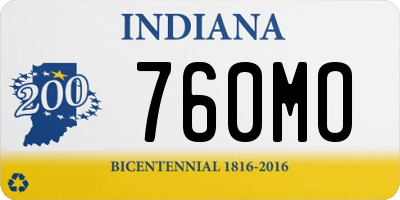 IN license plate 760MO