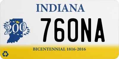 IN license plate 760NA
