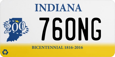 IN license plate 760NG