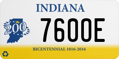 IN license plate 760OE