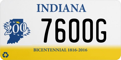 IN license plate 760OG