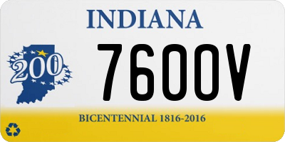 IN license plate 760OV