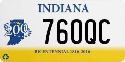 IN license plate 760QC