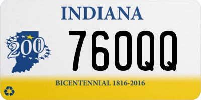 IN license plate 760QQ