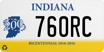 IN license plate 760RC