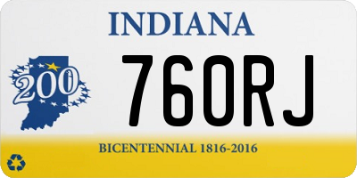 IN license plate 760RJ