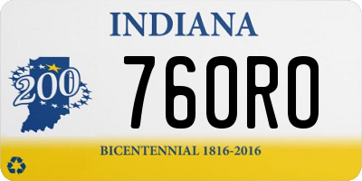 IN license plate 760RO