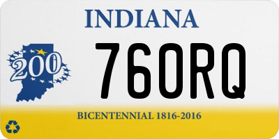 IN license plate 760RQ