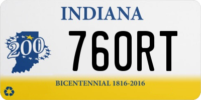 IN license plate 760RT