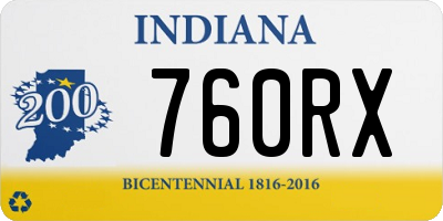 IN license plate 760RX