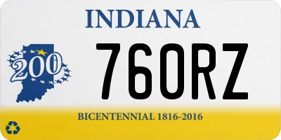 IN license plate 760RZ