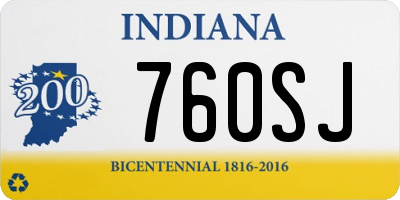IN license plate 760SJ