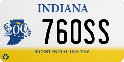 IN license plate 760SS