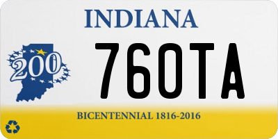 IN license plate 760TA