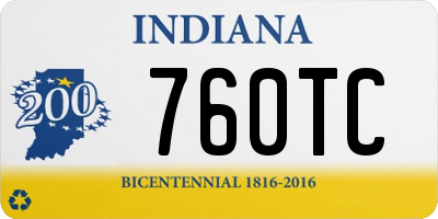 IN license plate 760TC