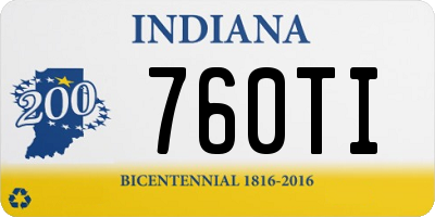 IN license plate 760TI