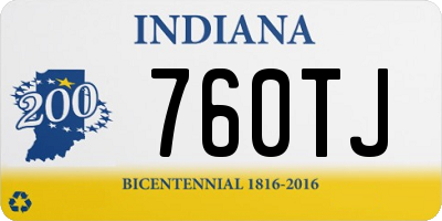 IN license plate 760TJ